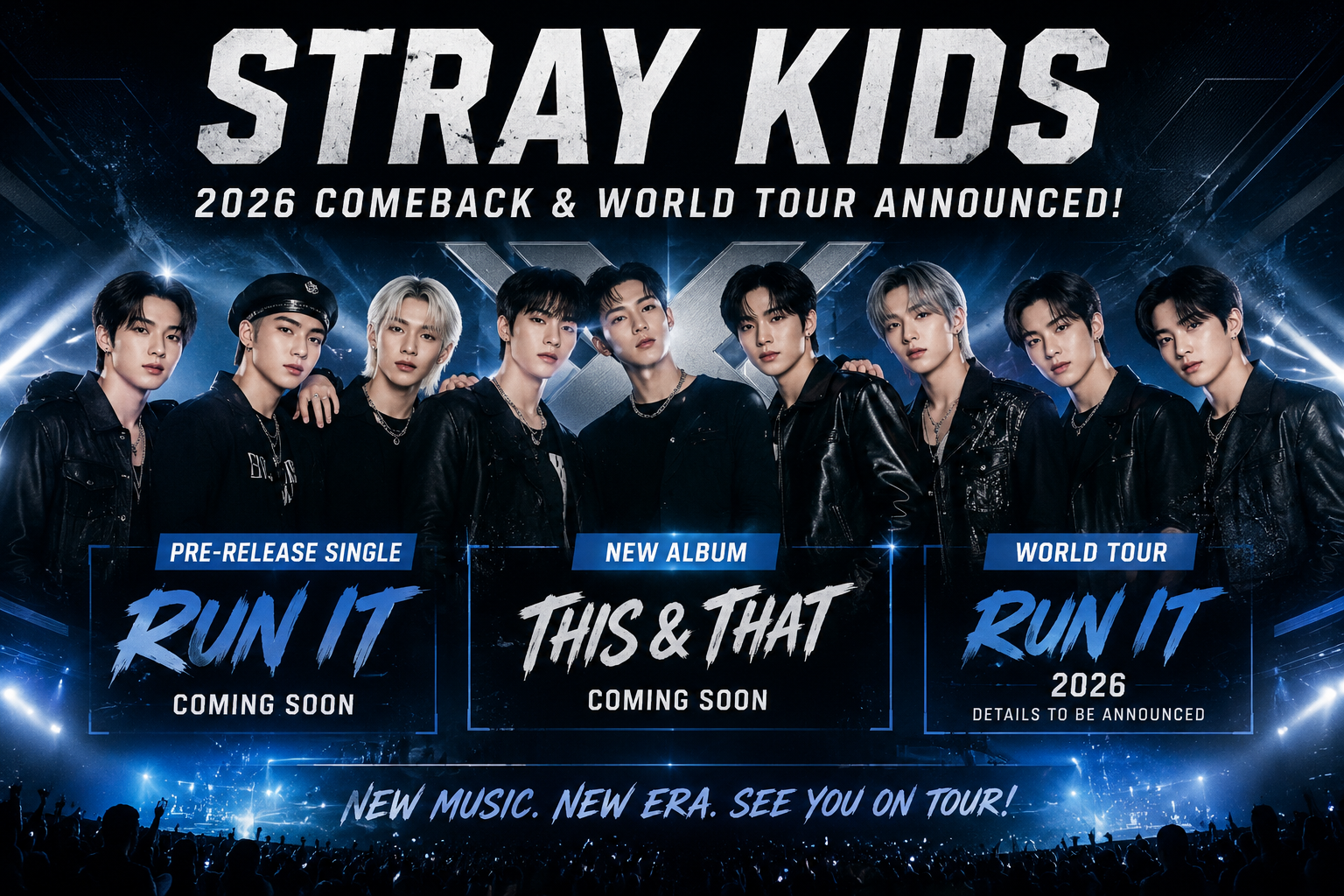 Stray Kids World Tour Run IT SW サウェ リノ Stray Kids Announce 'RUN IT' Single, 'THIS & THAT' Album, and 2026