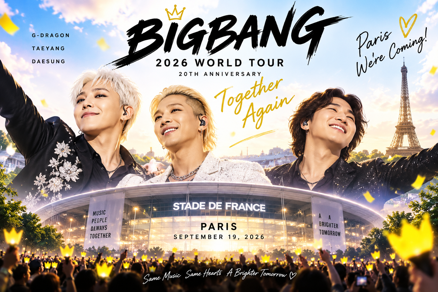 BIGBANG 2026 World Tour: 20th Anniversary Concert at Stade de
