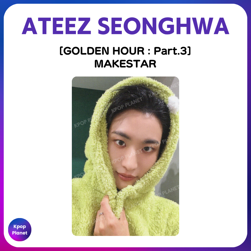 ATEEZ SEONGHWA Photocard [ GOLDEN HOUR : Part.3 ] MAKESTAR – Kpop
