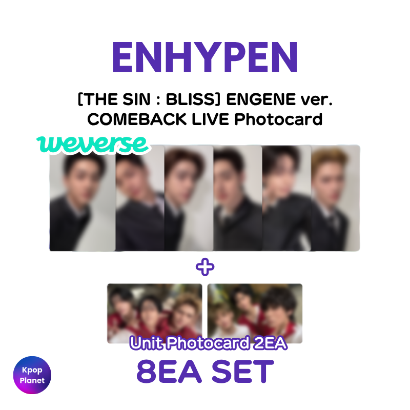 ENHYPEN weverse COMEBACK LIVE Photocard [THE SIN : BLISS] (ENGENE