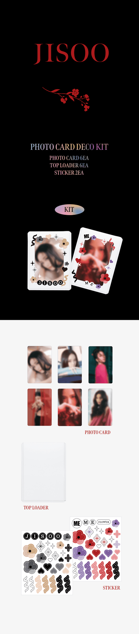 BLACKPINK JISOO - [ ME ] Photo Card Deco Kit