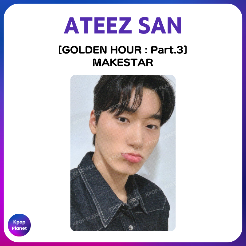 ATEEZ SAN Photocard [ GOLDEN HOUR : Part.3 ] MAKESTAR – Kpop