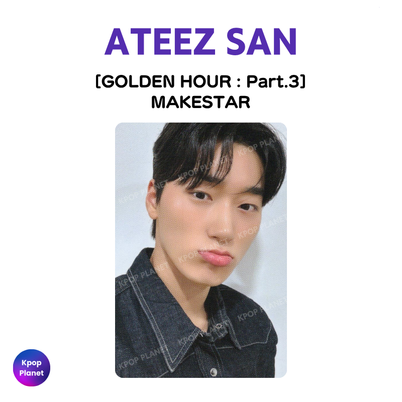 ATEEZ サン キューティーズ MAKESTAR ATEEZ SAN Photocard [ GOLDEN HOUR : Part.3 ] MAKESTAR – Kpop