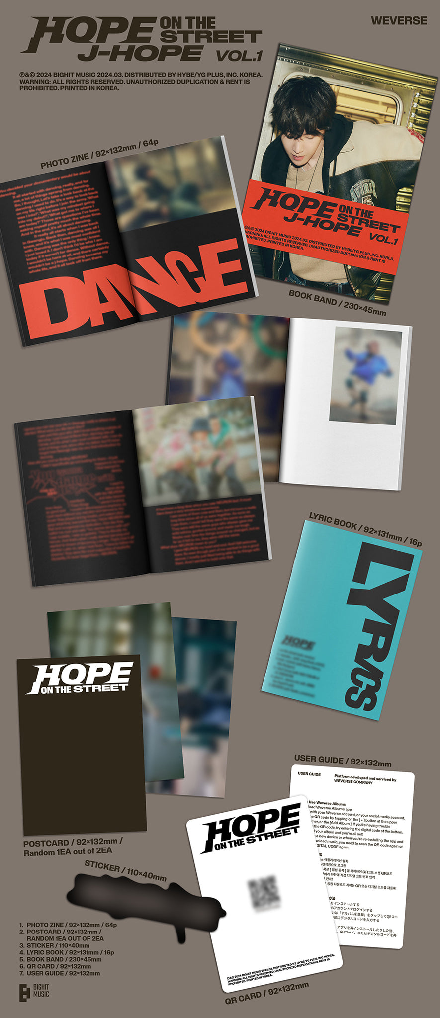 BTS j-hope - HOPE ON THE STREET VOL.1 (Weverse Albums ver.)