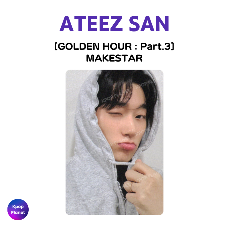 ATEEZ SAN Photocard [ GOLDEN HOUR : Part.3 ] MAKESTAR – Kpop
