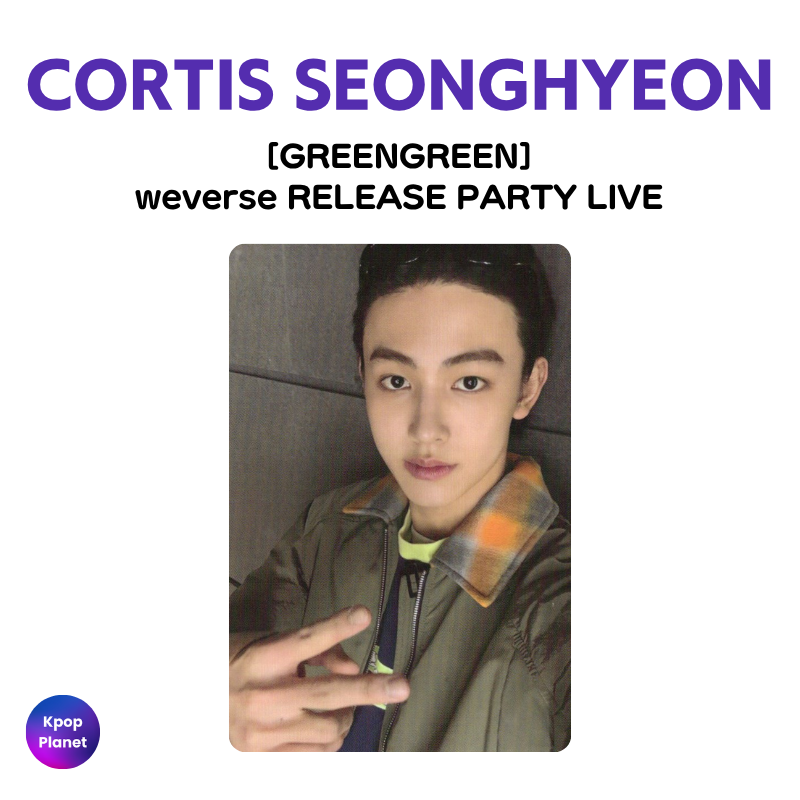 Cortis Weverse Seonghyeon ラキドロ ソンヒョン CORTIS SEONGHYEON Photocard [GREENGREEN] weverse RELEASE PARTY