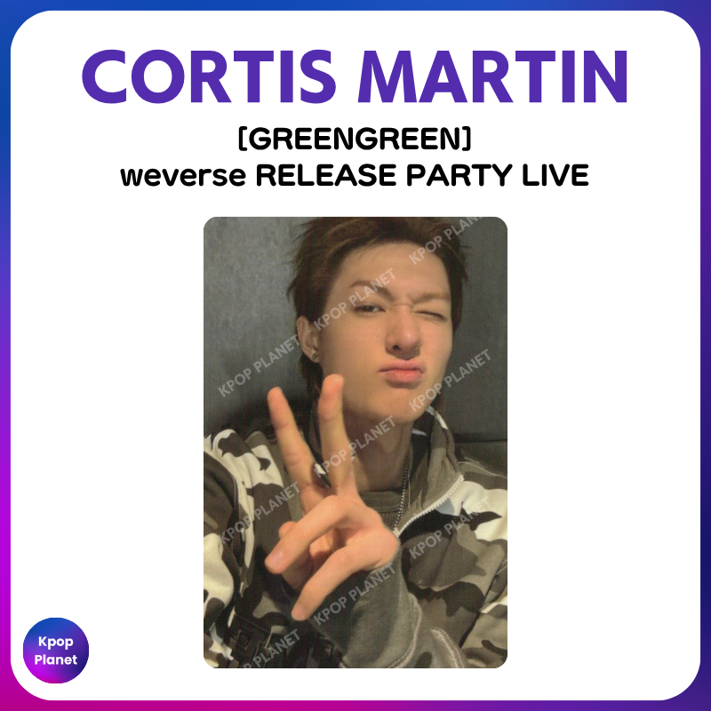 CORTIS マーティン GREENGREEN WalMart US トレカ CORTIS MARTIN Photocard [GREENGREEN] weverse RELEASE PARTY LIVE