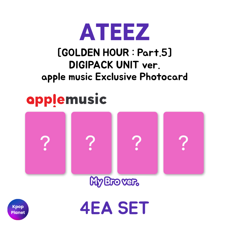 ATEEZ apple music Exclusive Photocard [ GOLDEN HOUR : part.5