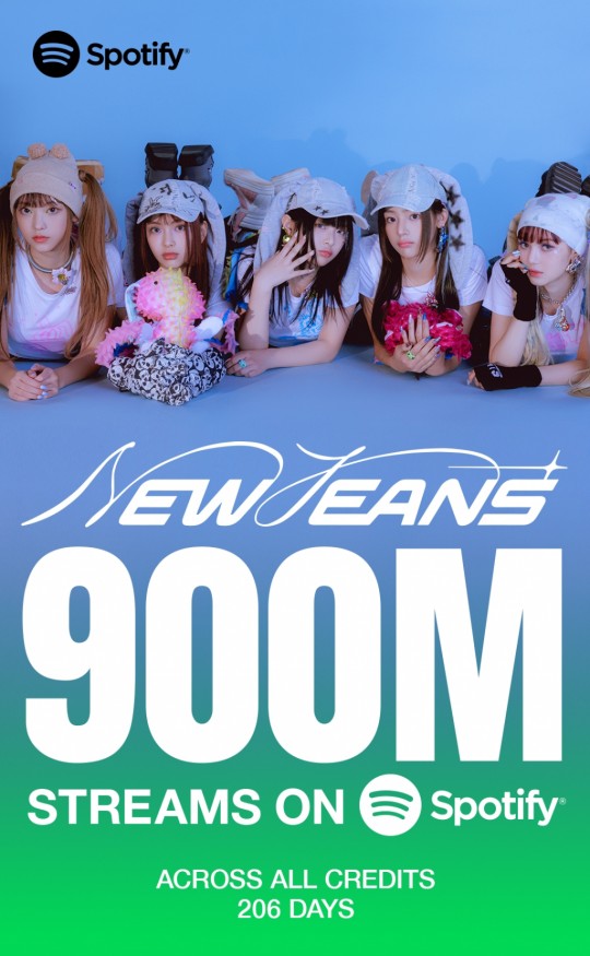 Newjeans - Hype boy, Ditto... over 900 million on Spotify.