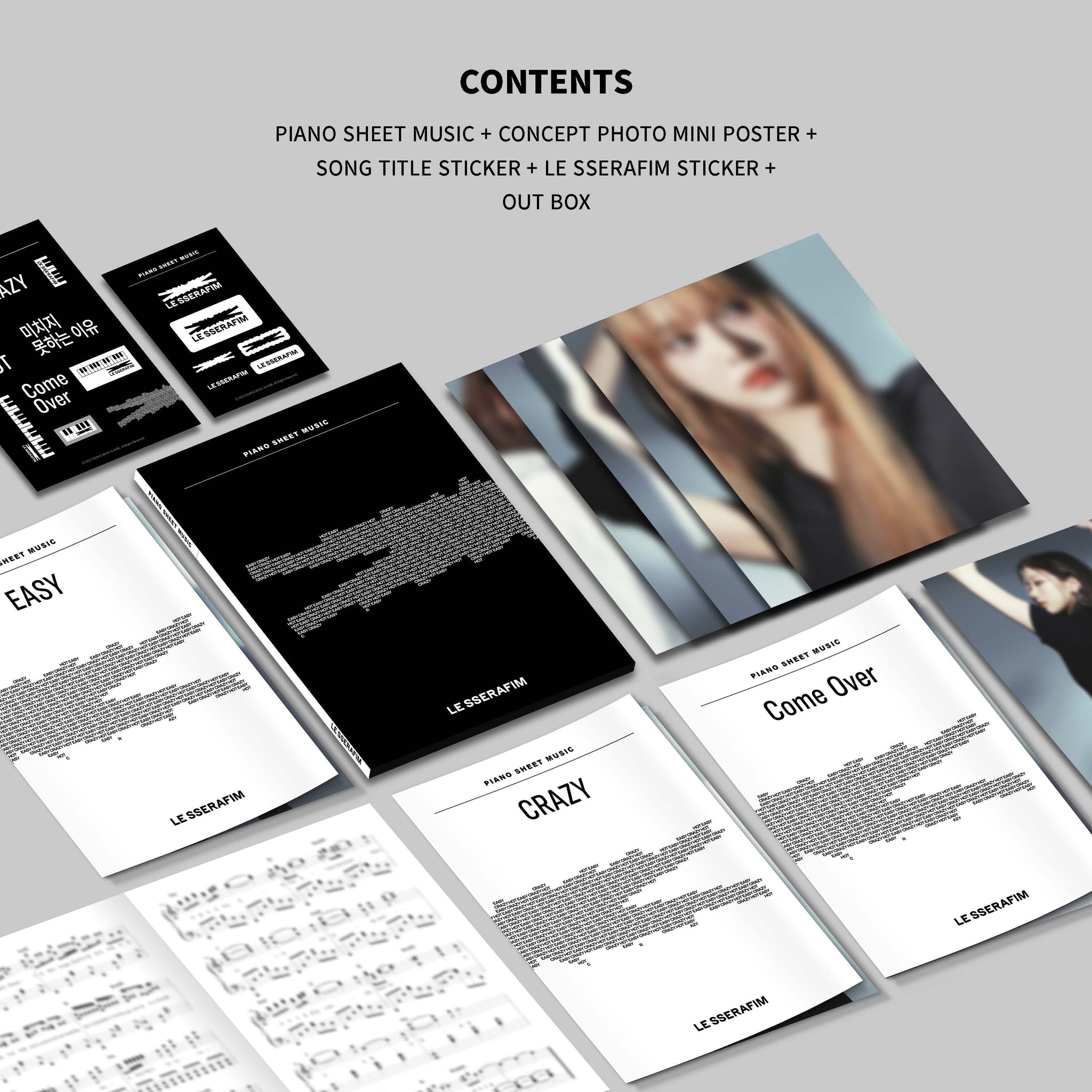LE SSERAFIM PIANO SHEET MUSIC LE SSERAFIM Package Kpop Planet Global le-sserafim-piano-sheet-music-le-sserafim-package-kpop-planet-global