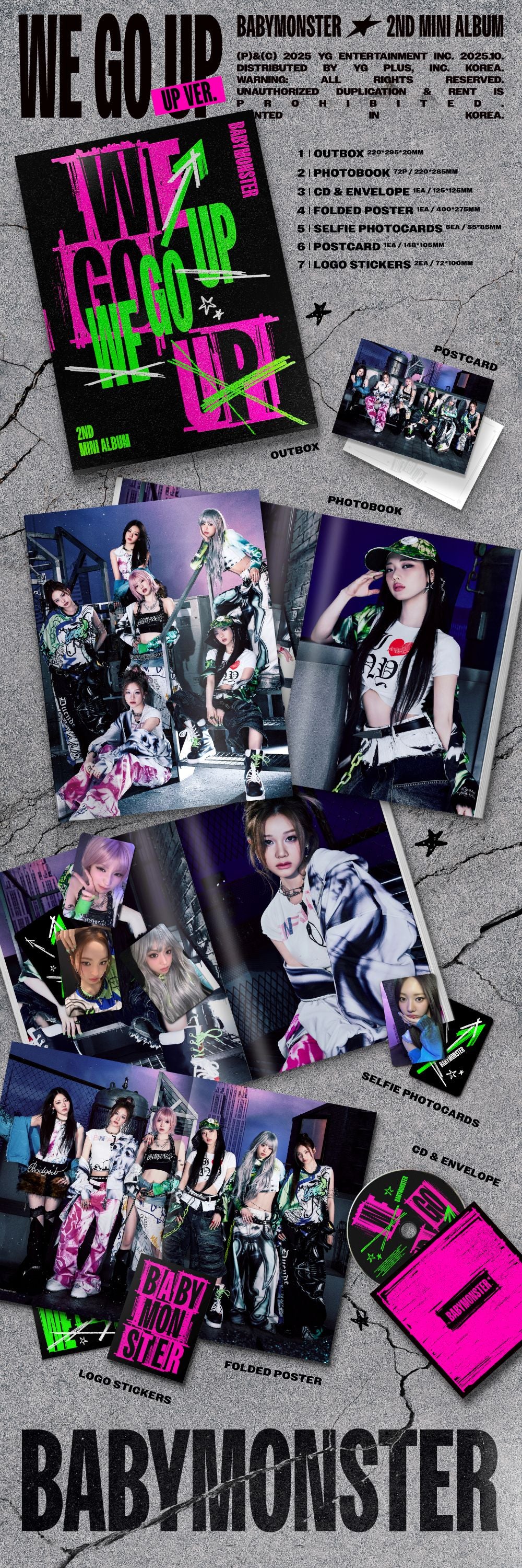 BABYMONSTER WE GO UP アパレル　新品未開封 BABYMONSTER - WE GO UP (UP ver.) – Kpop Planet Global