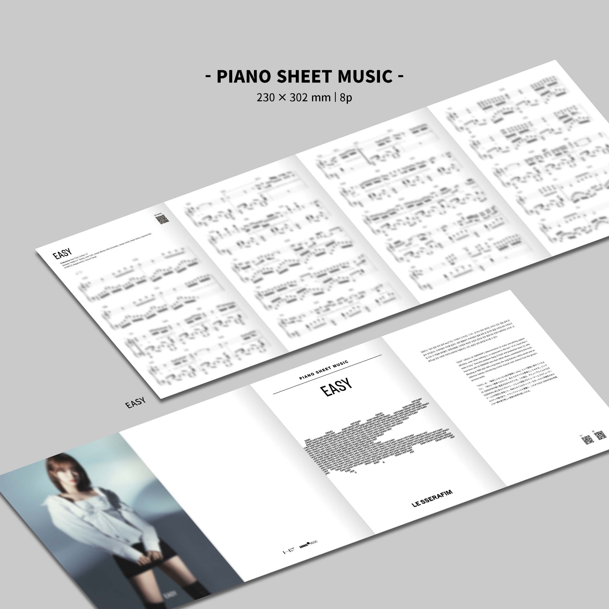 LE SSERAFIM - PIANO SHEET MUSIC: LE SSERAFIM (Package)