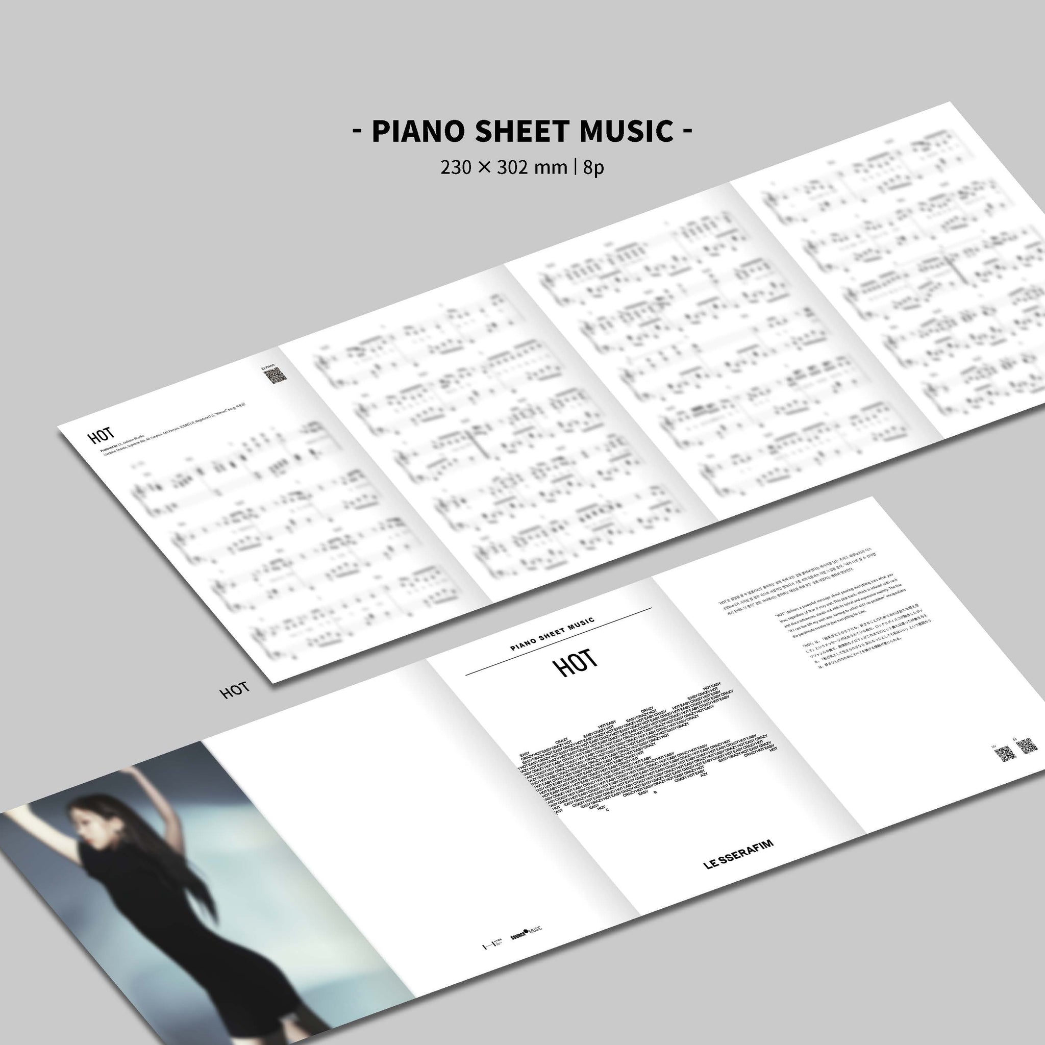 LE SSERAFIM - PIANO SHEET MUSIC: LE SSERAFIM (Package)