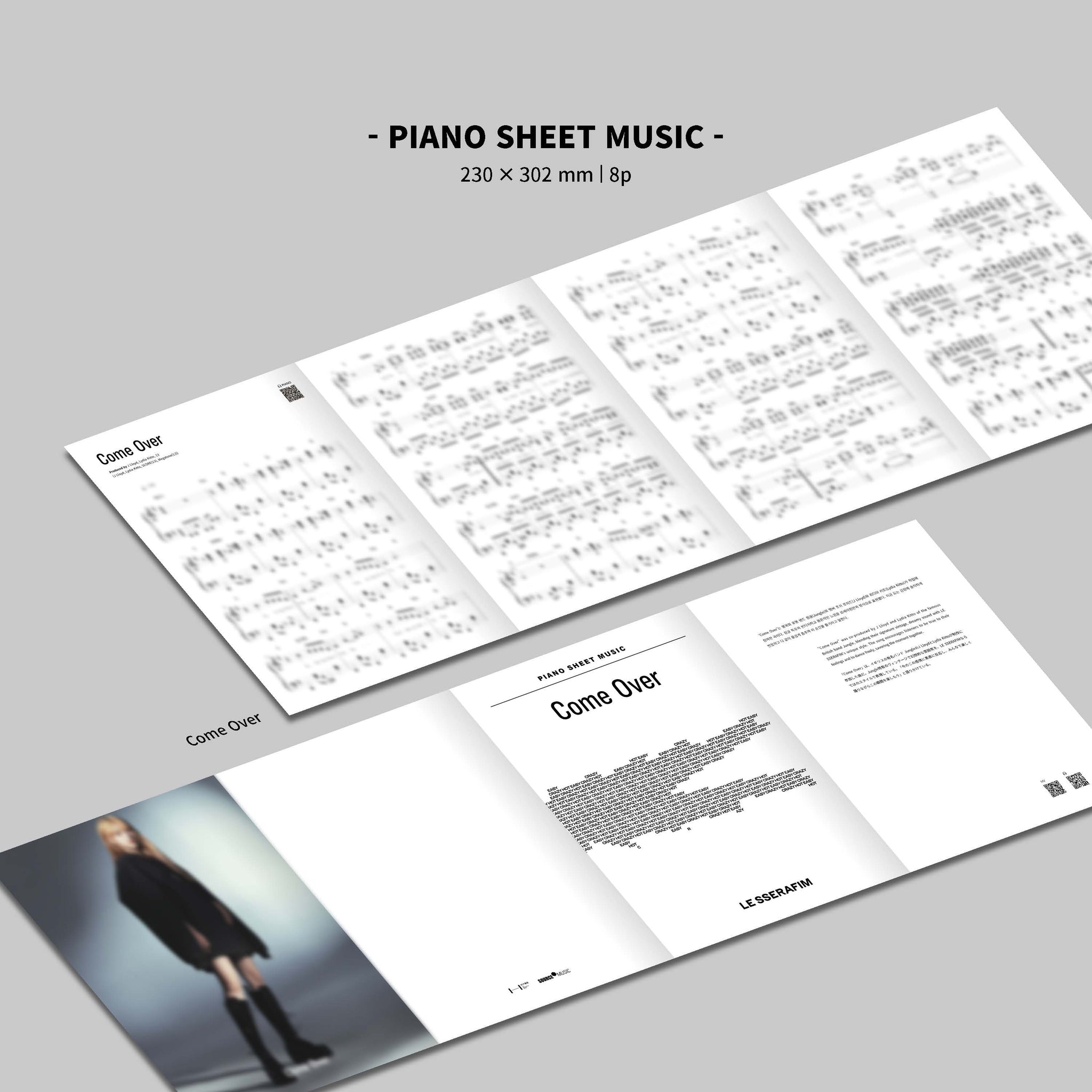 LE SSERAFIM PIANO SHEET MUSIC LE SSERAFIM Package Kpop Planet Global le-sserafim-piano-sheet-music-le-sserafim-package-kpop-planet-global