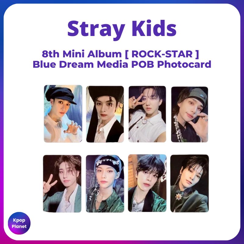 Stray Kids - ROCK-STAR Blue Dream Media POB Photocard