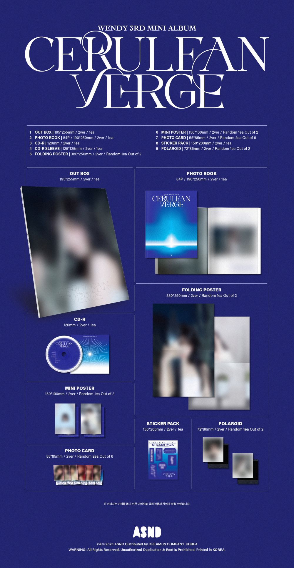 Red Velvet  WENDY - Cerulean Verge (Photo Book ver.)