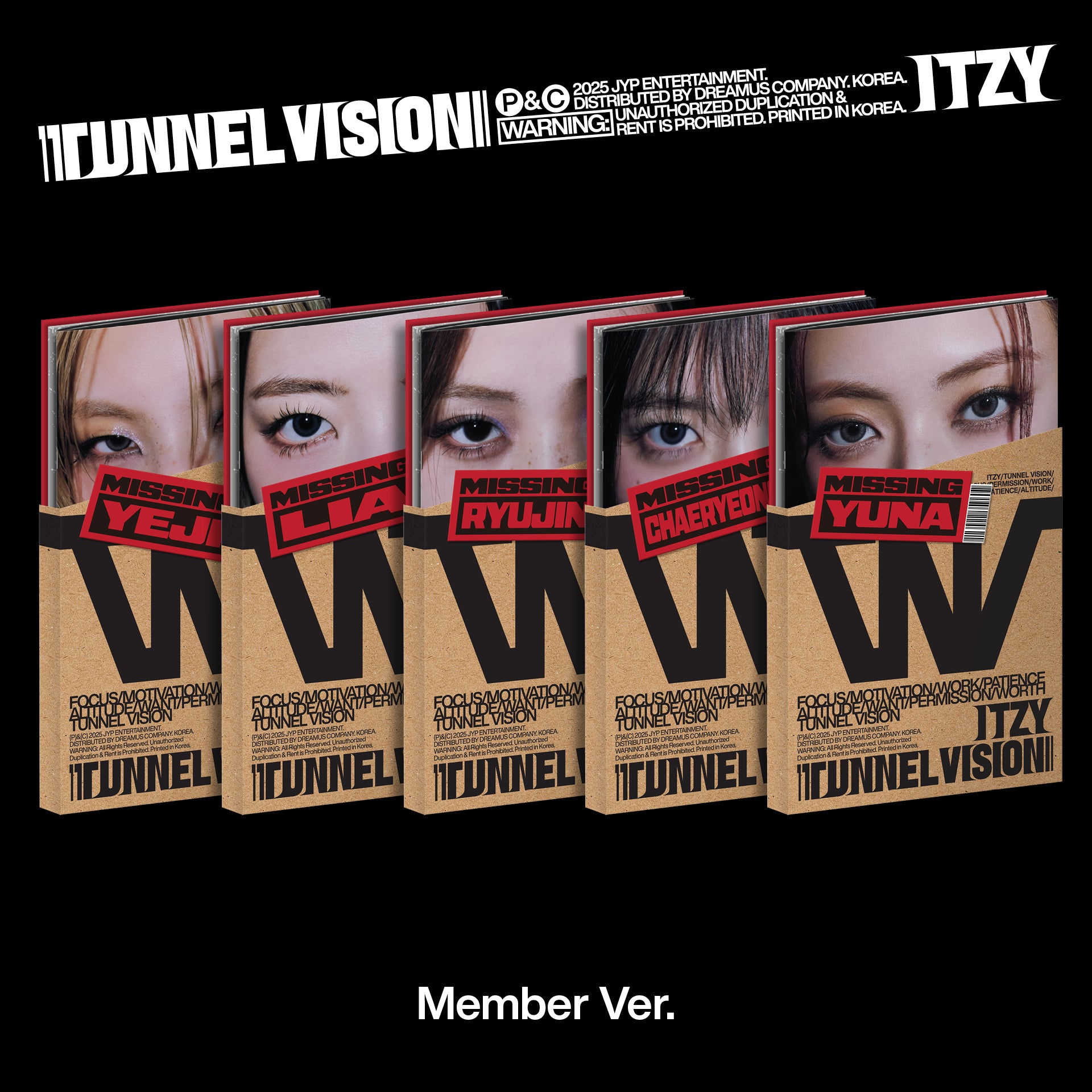ITZY - TUNNEL VISION (Member ver.) – Kpop Planet Global