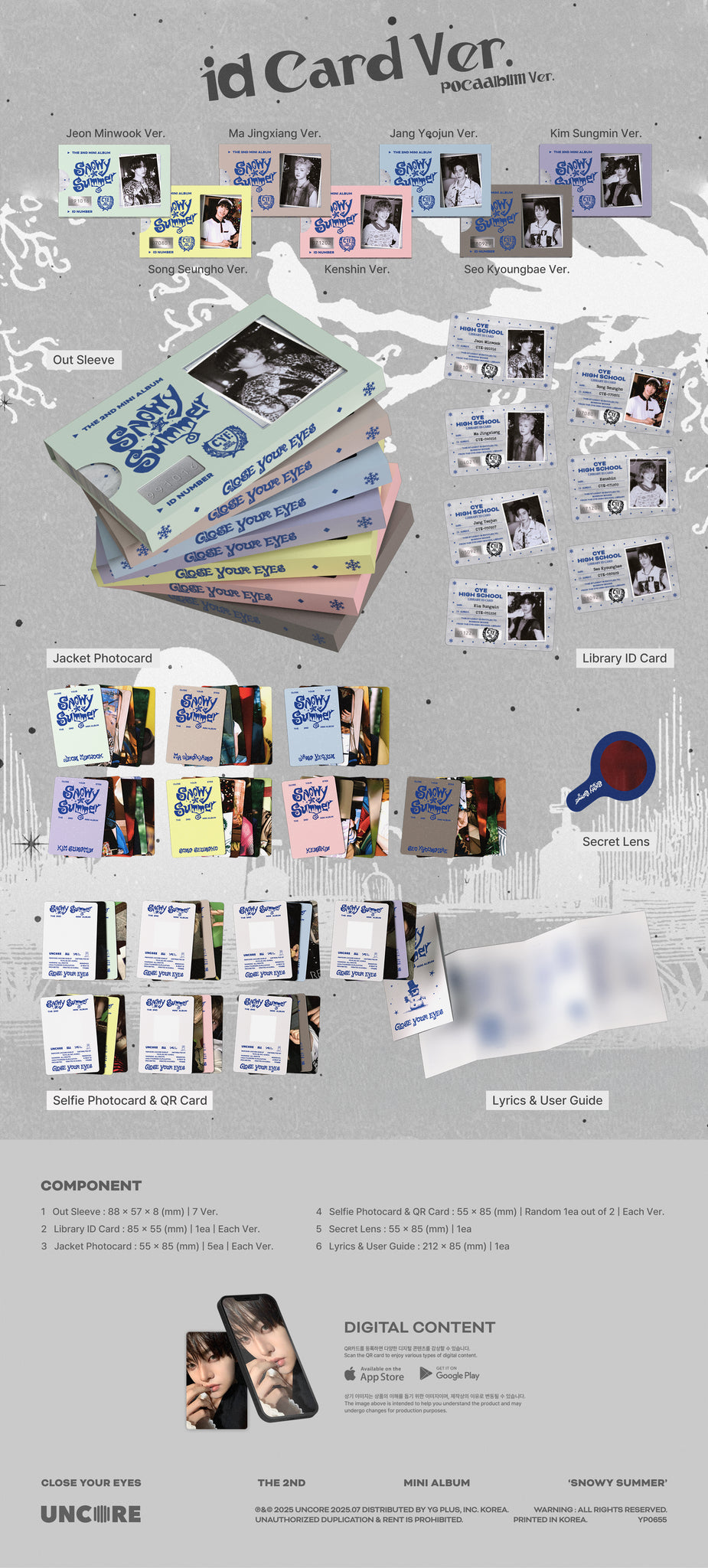 CLOSE YOUR EYES - Snowy Summer (ID Card ver. (POCAALBUM ver.))
