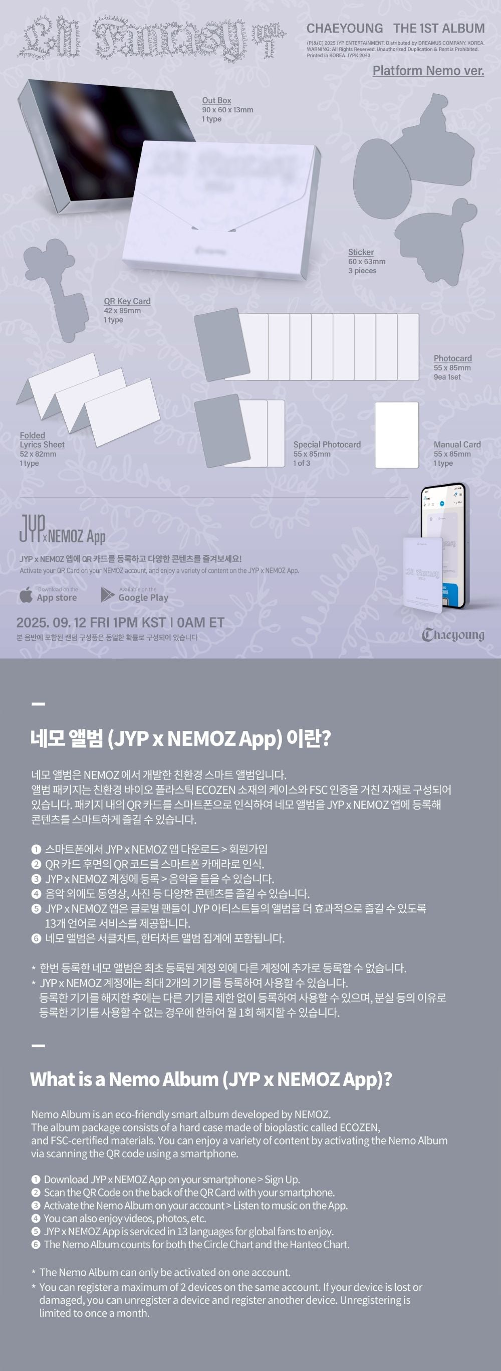 TWICE CHAEYOUNG -  LIL FANTASY Vol.1  (Platform Nemo ver.)
