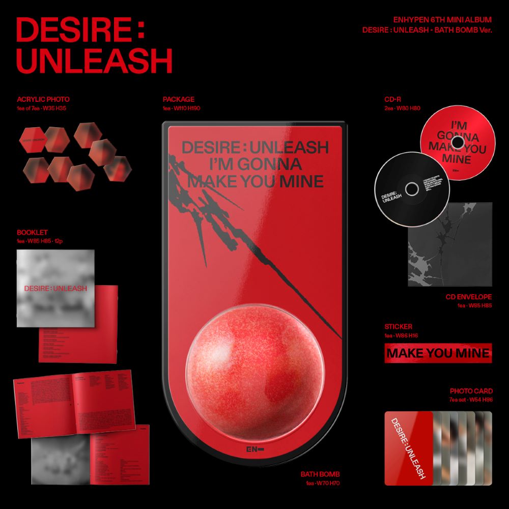 Enhypen Album Desire Unleash ENHYPEN - 6TH MINI ALBUM