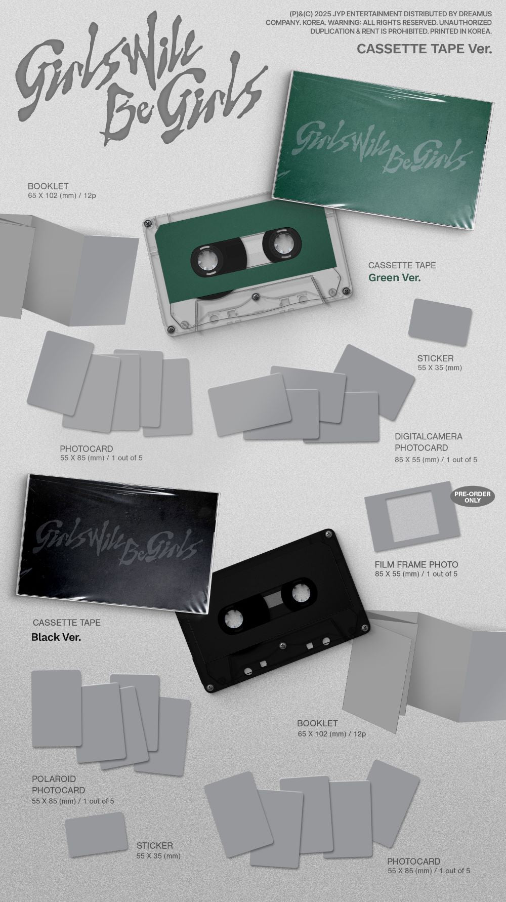 ITZY - Girls Will Be Girls (Cassette Tape ver.)