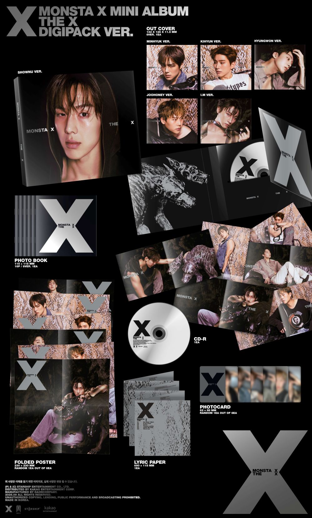 MONSTA X -  THE X  (Digipack ver.)