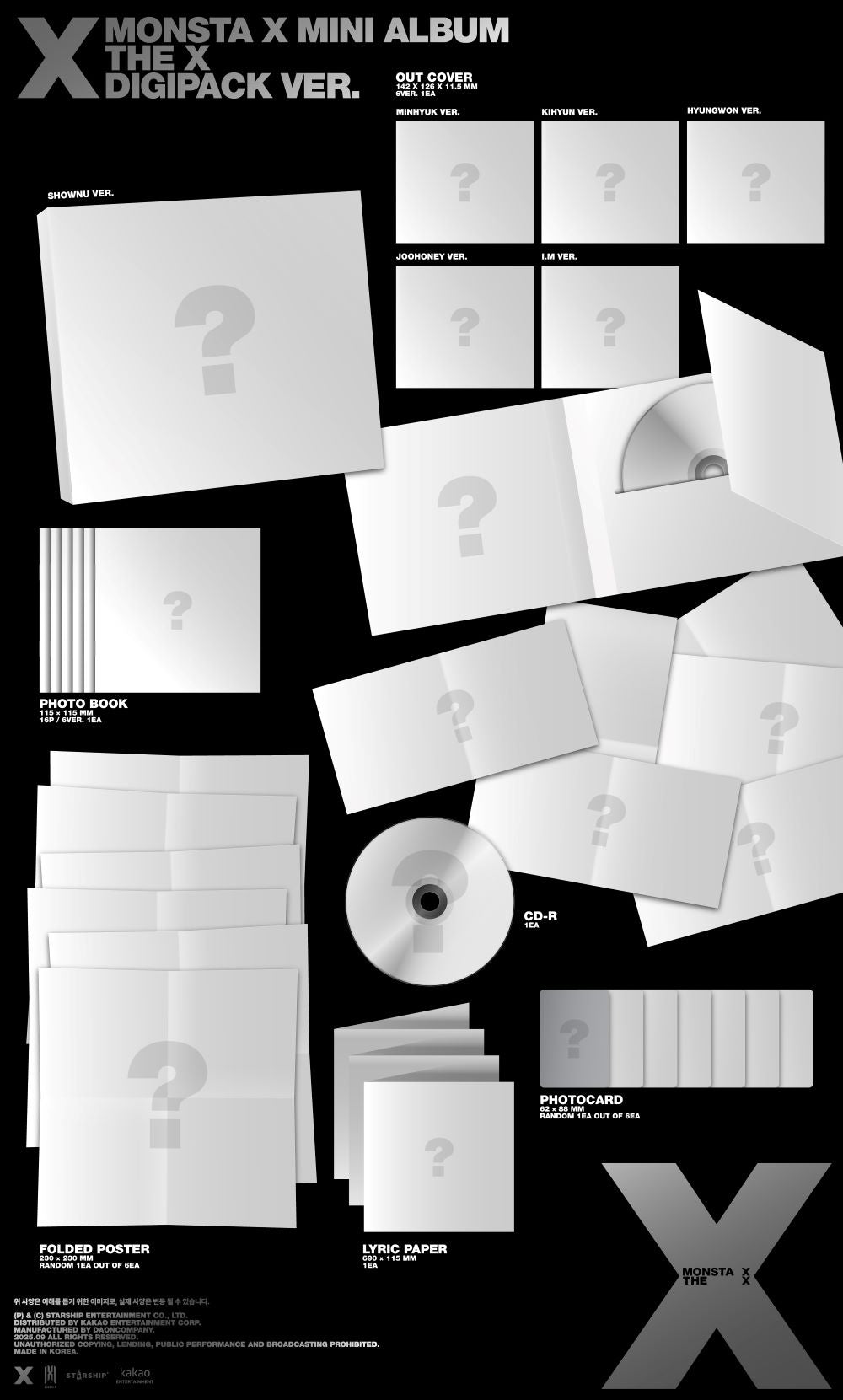 MONSTA X - THE X (Digipack ver.)