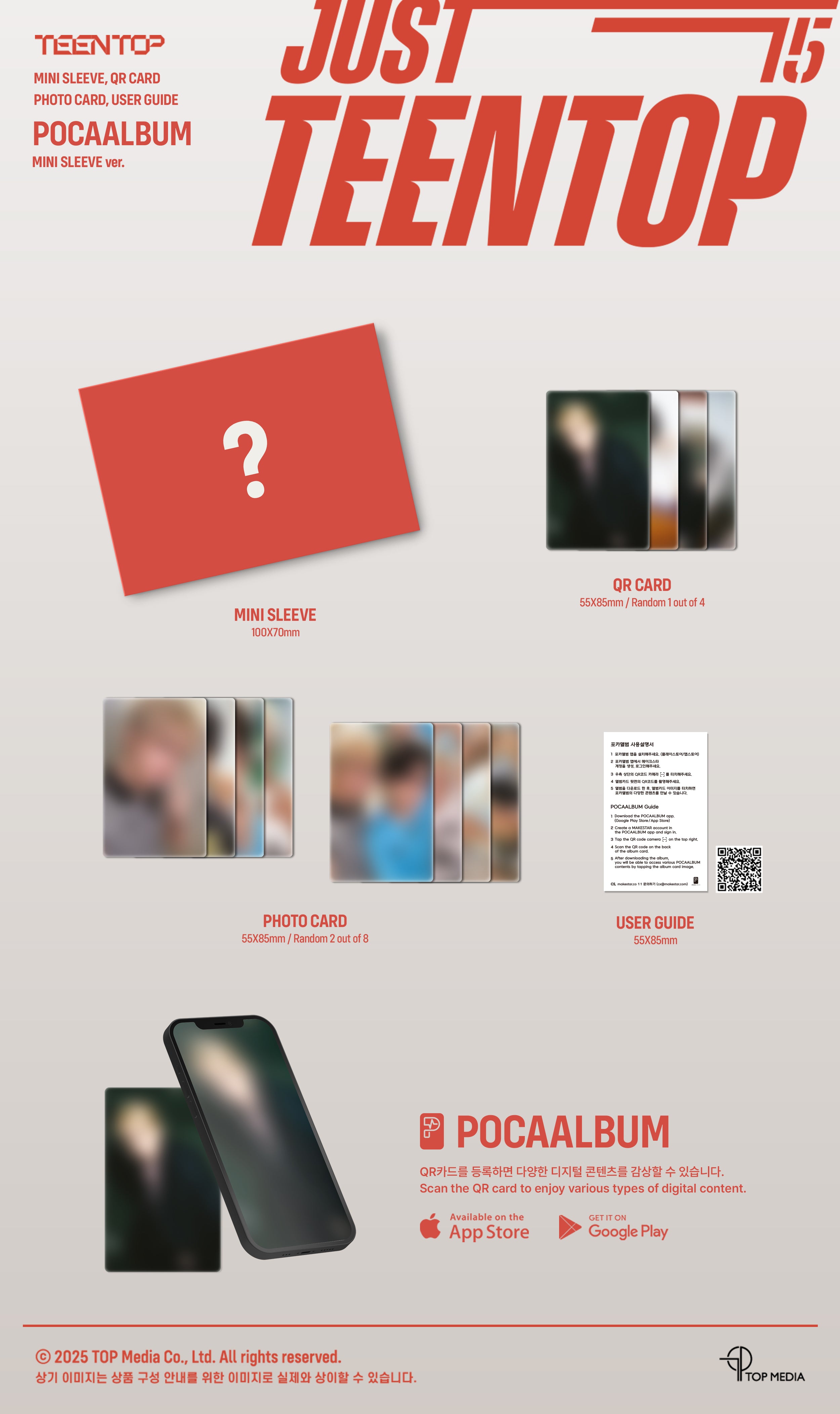TEEN TOP -  Just 15, Just Teen Top (MINI SLEEVE ver.)