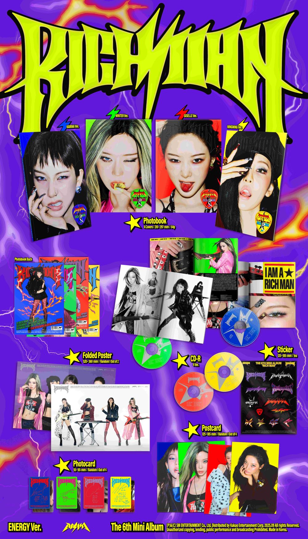 【新品未開封】aespa Rich Man Japan Exclusive Rich Man - The 6th Mini Album (BURST Ver. Japan Exclusive