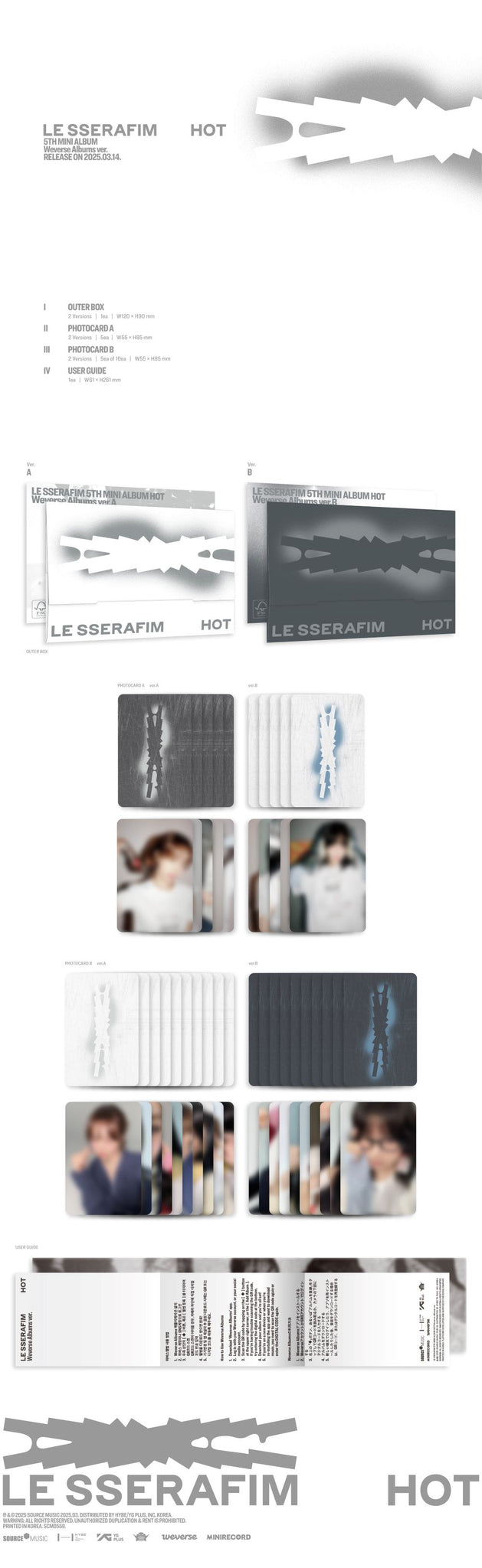 LE SSERAFIM - HOT (Weverse Albums ver.)