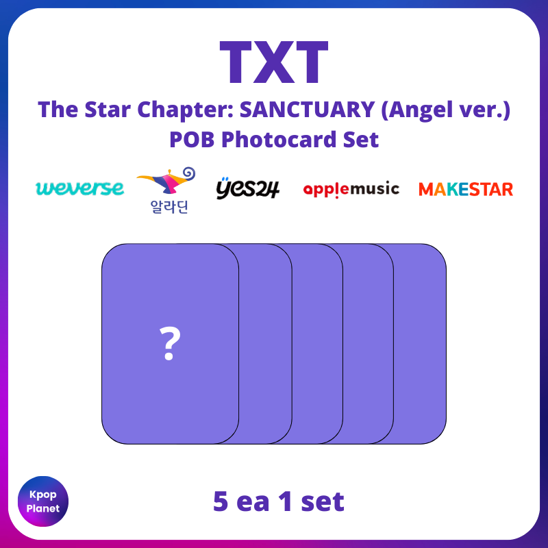 TOMORROW X TOGETHER TXT - The Star Chapter: SANCTUARY (Angel ver.) POB Photocard Set