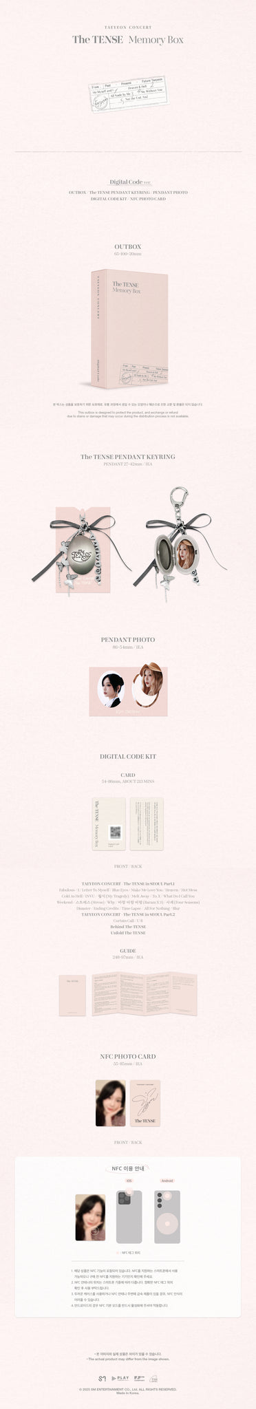 TAEYEON - TAEYEON CONCERT The TENSE Memory Box Digital Code