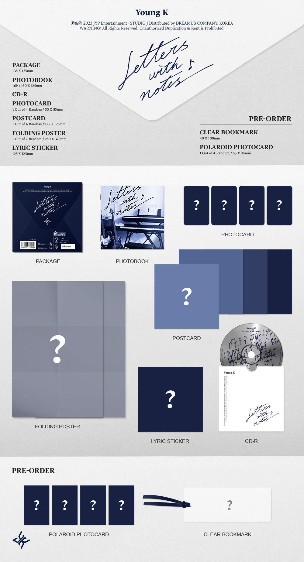 【新品未開封・まとめ売り】Young K Letters with notes DAY6 Young K - Letters with notes (Digipack ver.) – Kpop Planet