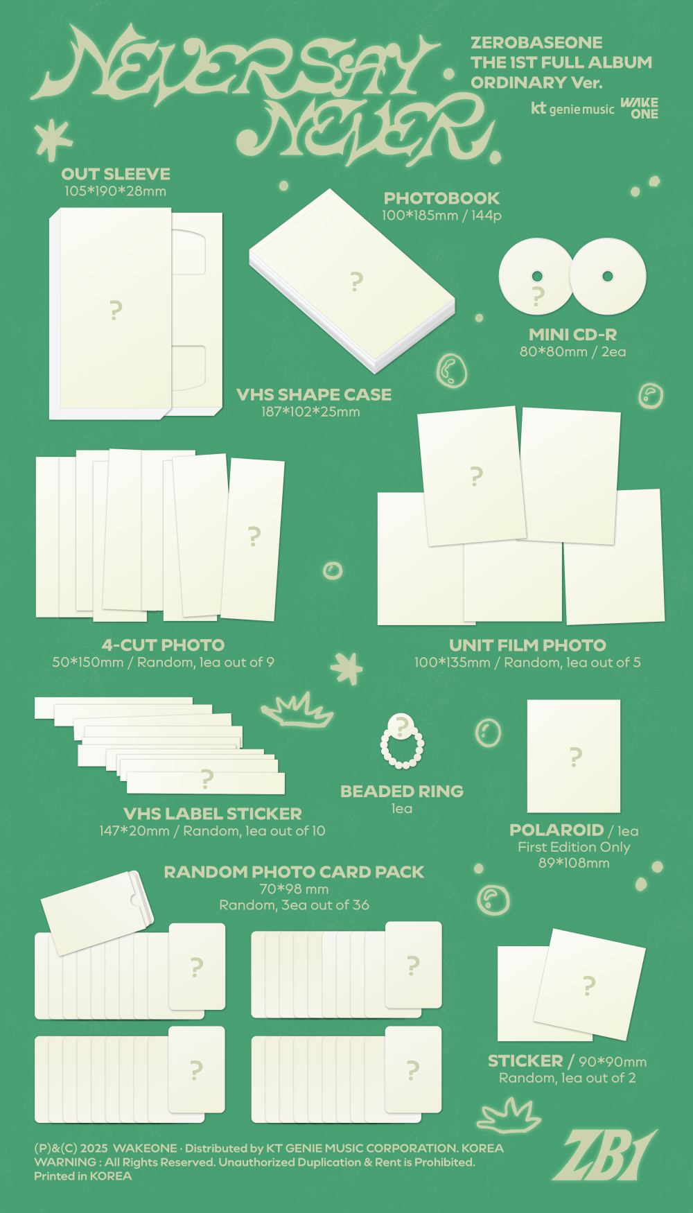 ZEROBASEONE - NEVER SAY NEVER (Photobook ver.)