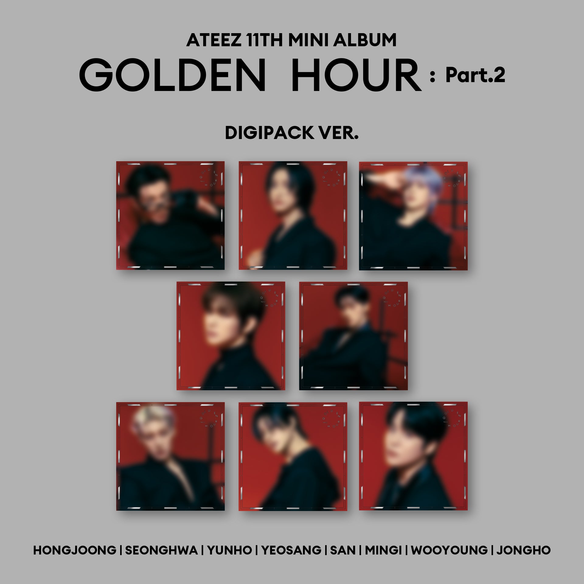 ATEEZ - GOLDEN HOUR : Part.2 (DIGIPACK VER.) (Discounted Sealed Album)