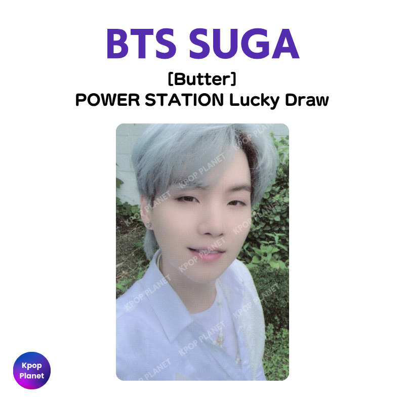 BTS Butter ラッキーイベント777人限定 トレカ SUGA BTS SUGA Photocard [ Butter ] POWER STATION Lucky Draw – Kpop