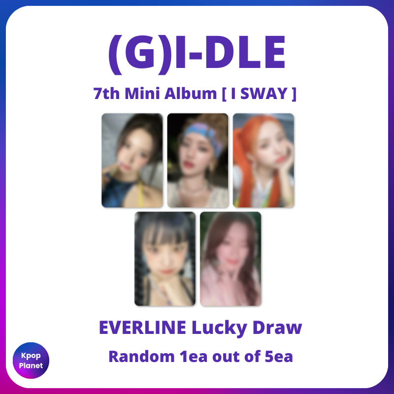 G)I-DLE l I SWAY everline ラキドロ 限定 5枚コンプ 【公式通販】 G)I-DLE l I SWAY everline ラキドロ 限定 5枚コンプ 【公式通販】
