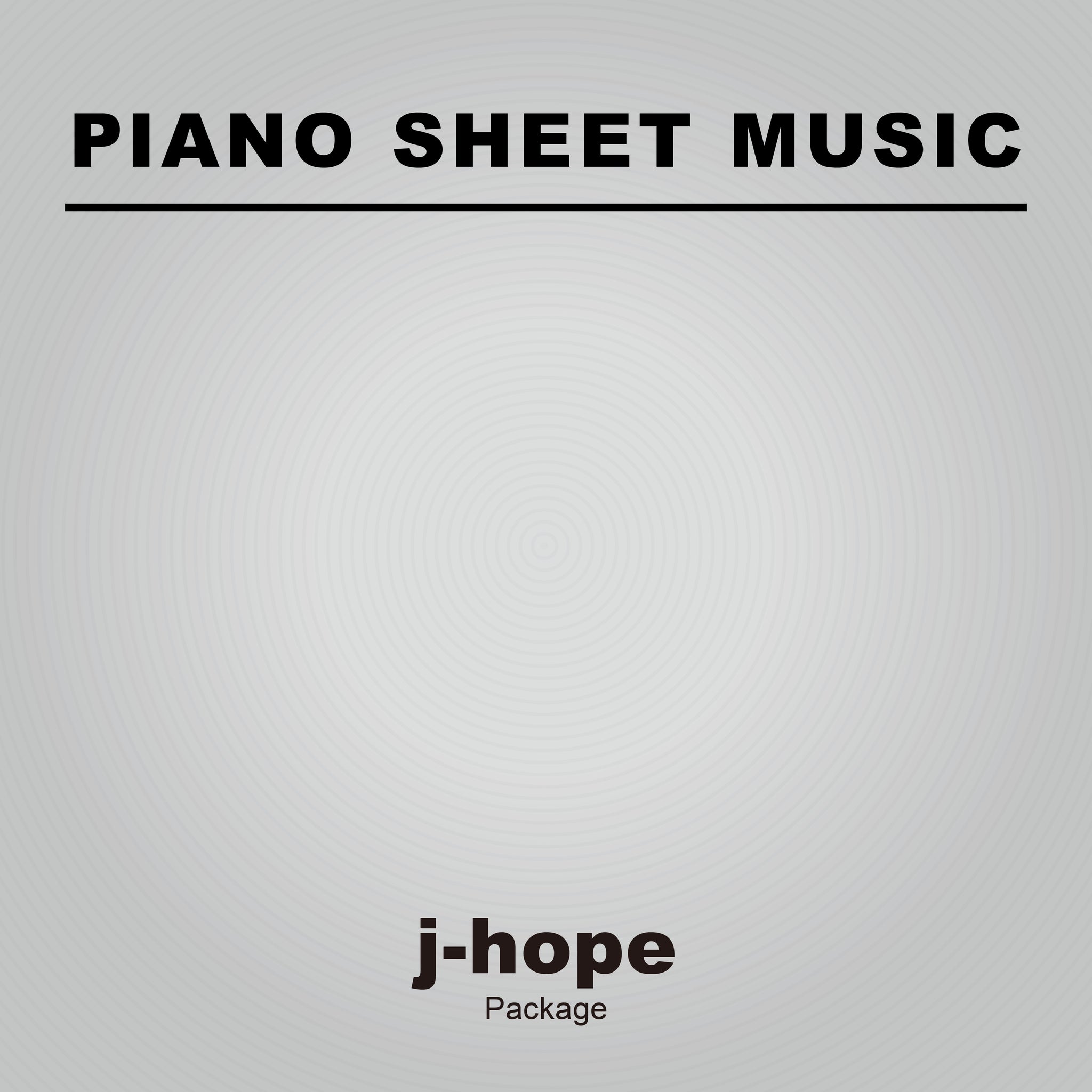 BTS J-HOPE - PIANO SHEET MUSIC : j-hope (Package)