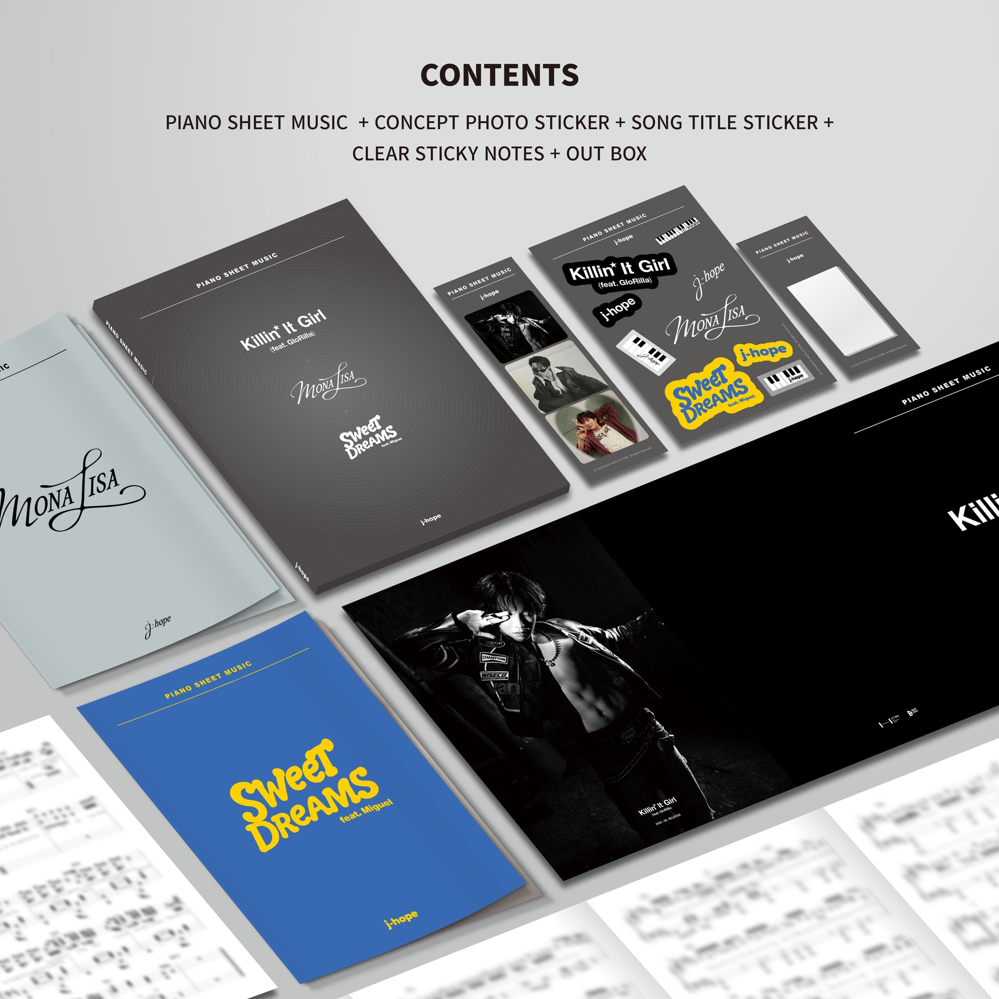 BTS J-HOPE - PIANO SHEET MUSIC : j-hope (Package)