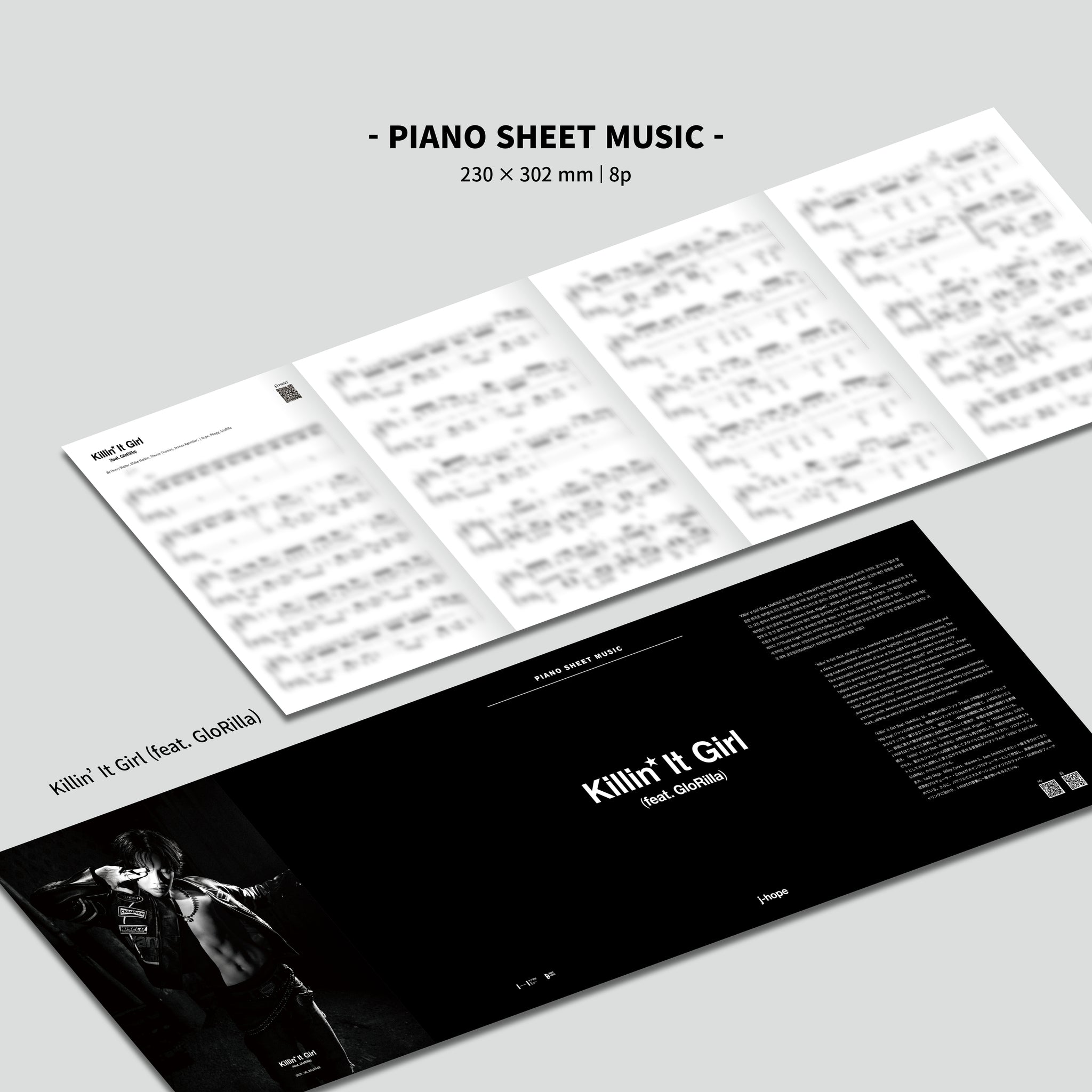 BTS J-HOPE - PIANO SHEET MUSIC : j-hope (Package)
