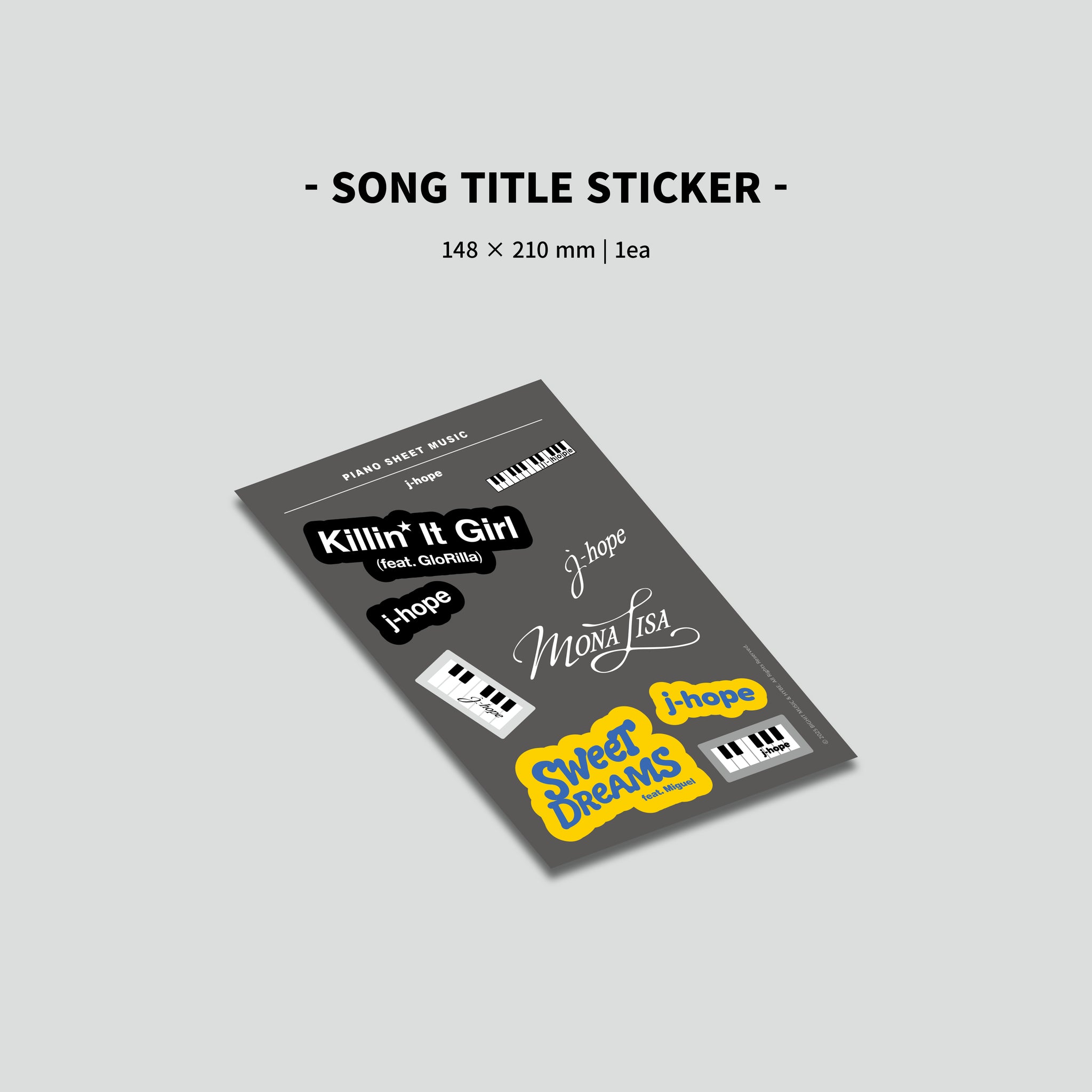 BTS J-HOPE - PIANO SHEET MUSIC : j-hope (Package)