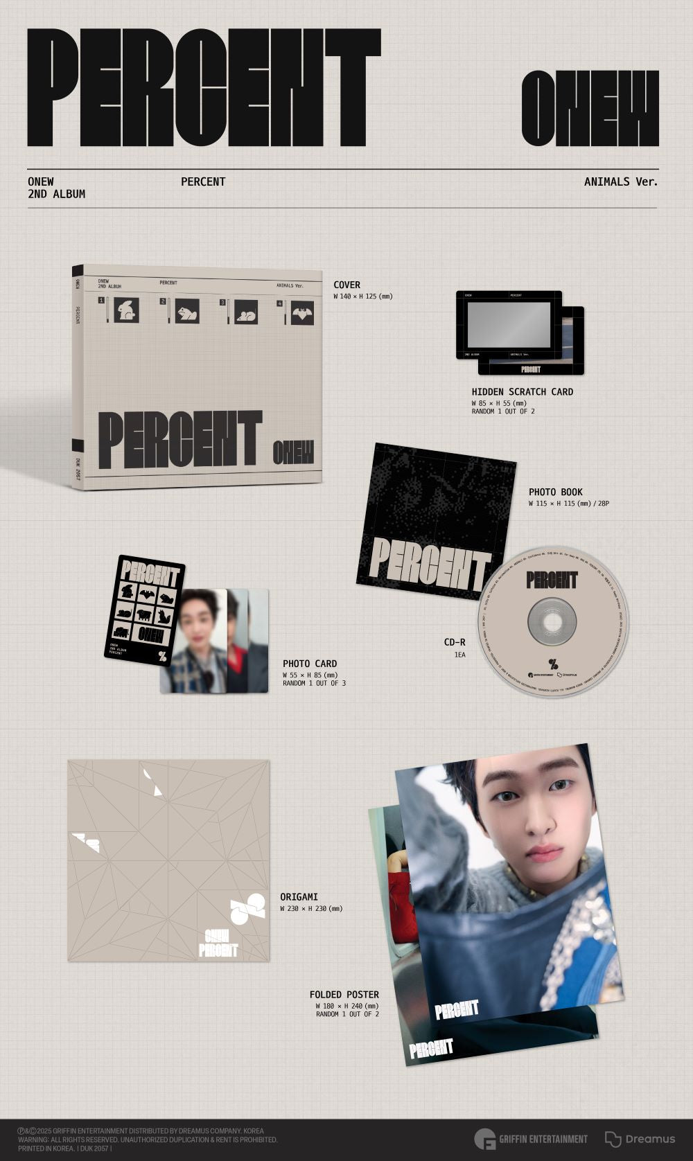SHINee ONEW - PERCENT (Digipack 版) – Kpop Planet Global