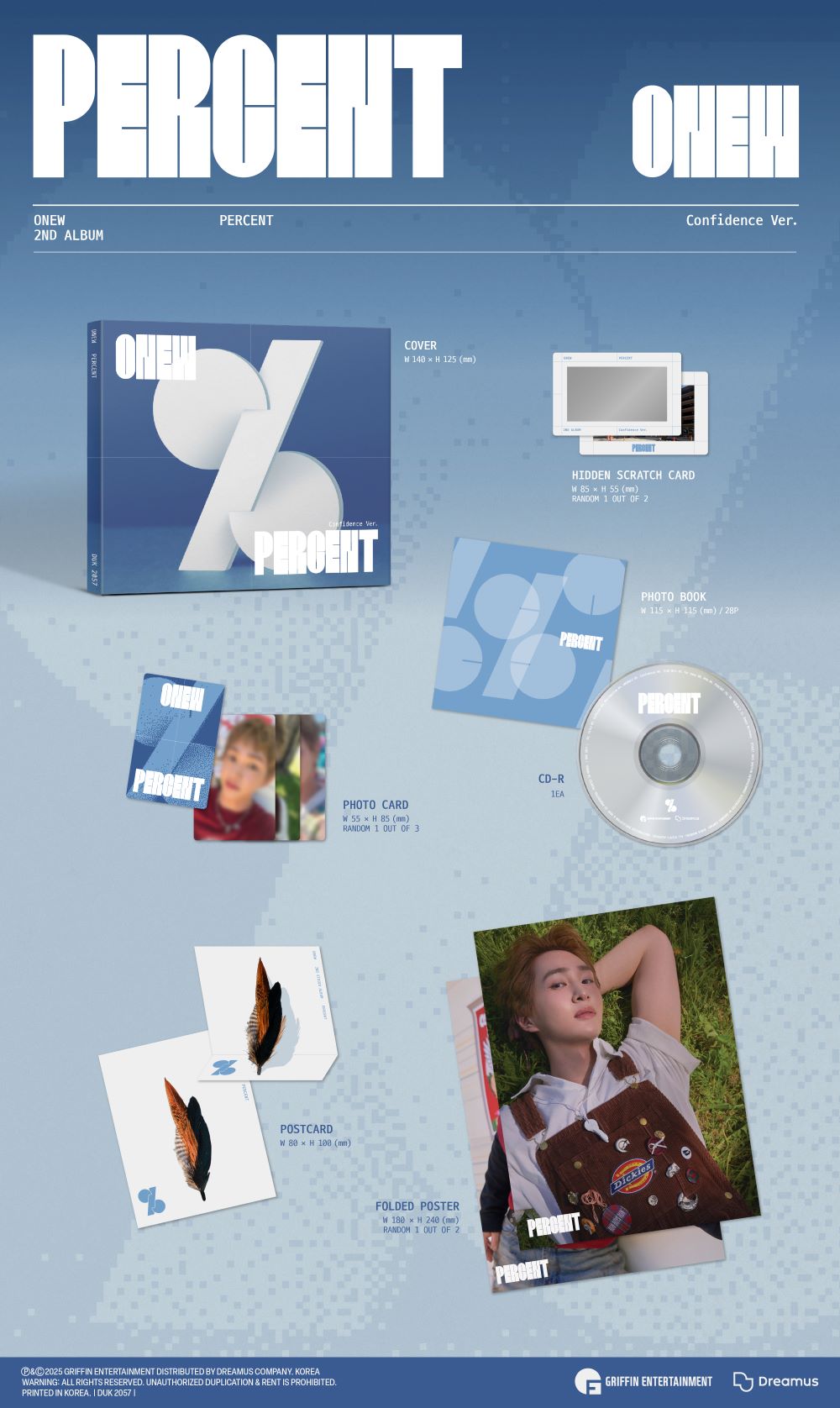 SHINee ONEW - PERCENT (Digipack 版) – Kpop Planet Global