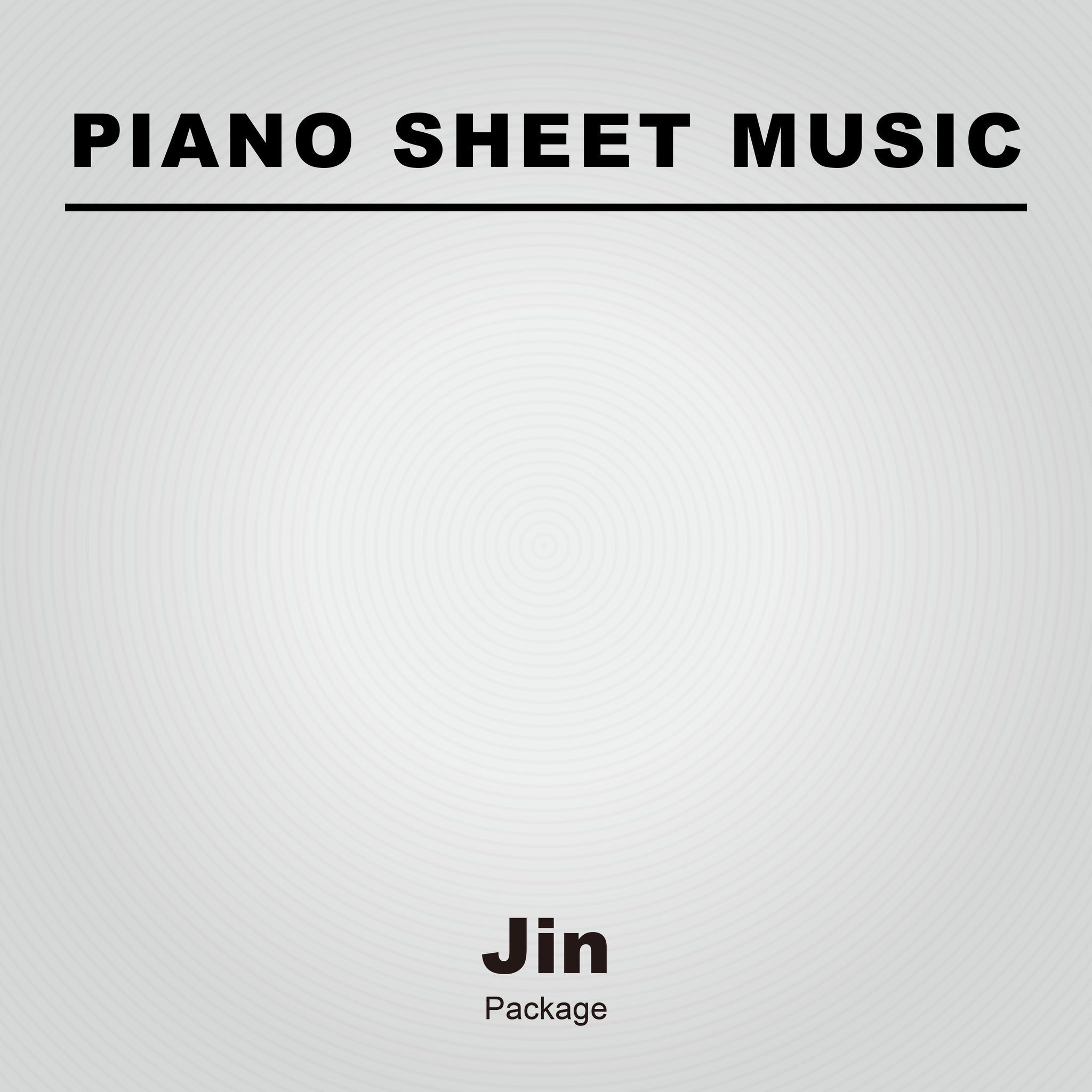 BTS - PIANO SHEET MUSIC : Jin (Package)