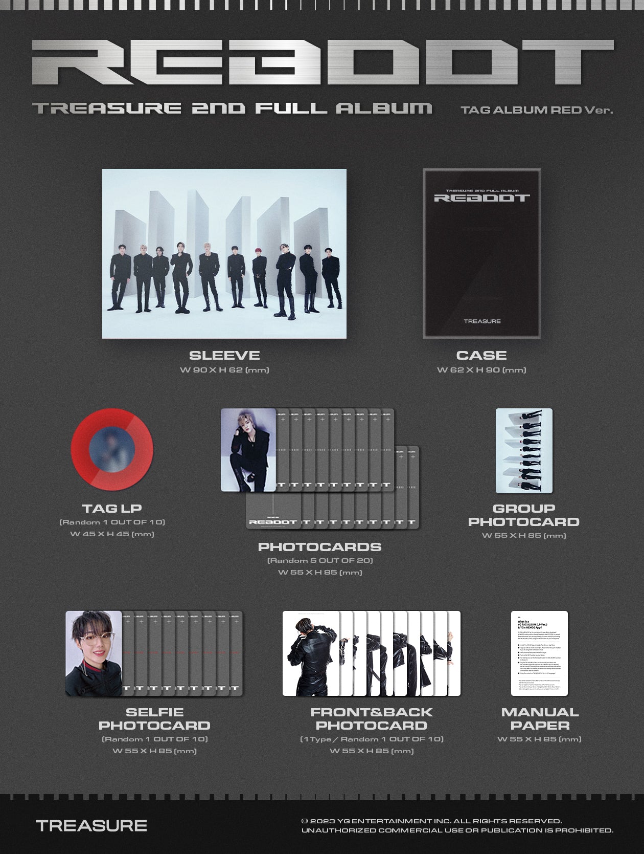 TREASURE 2ND FULL ALBUM REBOOT PHOTOBOOK VER. - Kpop USA