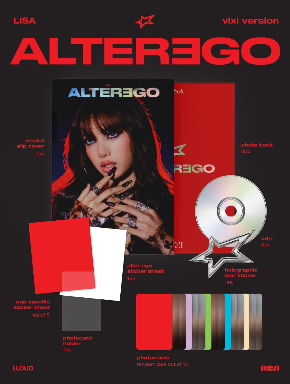 Amazon.com: BLACK'PINK LISA ALTER EGO 1st Album with