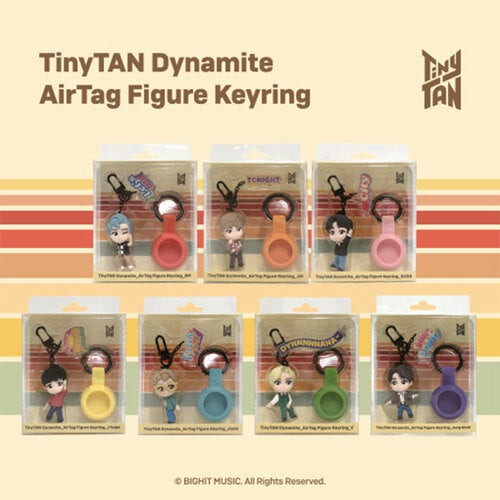 BTS TinyTAN Dynamite AirTag Figure Keyring
