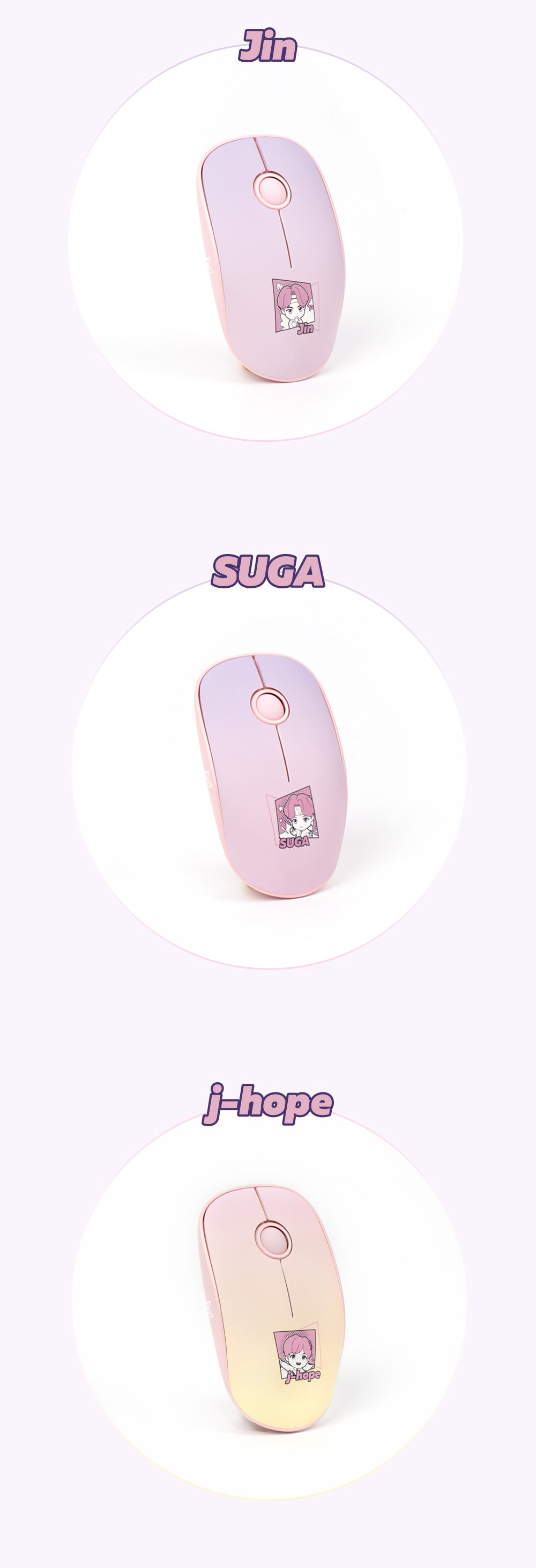 Jin DYNAMITE good Mouse - TinyTan x BTS Wireless Mouse