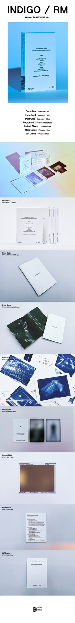 BTS RM - Indigo (Postcard Edition)